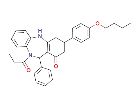 3-(4-butoxyphenyl)-11-phenyl-10-propionyl-2,3,4,5,10,11-hexahydro-1H-dibenzo[b,e][1,4]diazepin-1-one