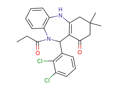 11-(2,3-dichlorophenyl)-3,3-dimethyl-10-propionyl-2,3,4,5,10,11-hexahydro-1H-dibenzo[b,e][1,4]diazepin-1-one