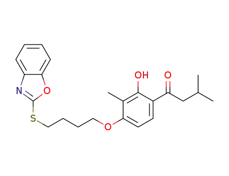 1-Butanone,
1-[4-[4-(2-benzoxazolylthio)butoxy]-2-hydroxy-3-methylphenyl]-3-methyl-