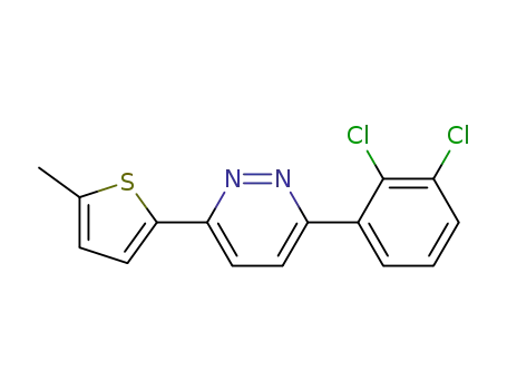 Molecular Structure of 927433-81-6 (Pyridazine, 3-(2,3-dichlorophenyl)-6-(5-methyl-2-thienyl)-)