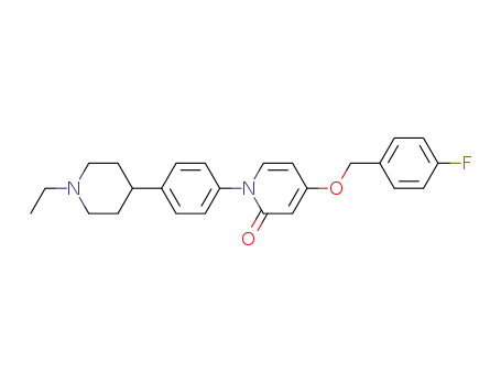 2(1H)-Pyridinone,
1-[4-(1-ethyl-4-piperidinyl)phenyl]-4-[(4-fluorophenyl)methoxy]-