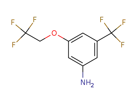 Molecular Structure of 924909-31-9 (Benzenamine, 3-(2,2,2-trifluoroethoxy)-5-(trifluoromethyl)-)