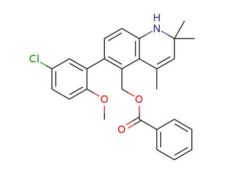 5-Quinolinemethanol,
6-(5-chloro-2-methoxyphenyl)-1,2-dihydro-2,2,4-trimethyl-, 5-benzoate