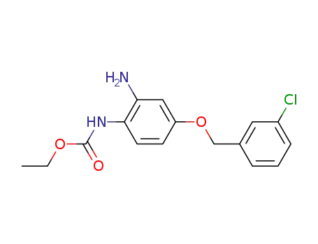 Molecular Structure of 1043425-01-9 (ethyl 4-(3-chlorobenzyloxy)-2-aminophenylcarbamate)