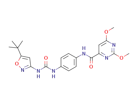 4-Pyrimidinecarboxamide,
N-[4-[[[[5-(1,1-dimethylethyl)-3-isoxazolyl]amino]carbonyl]amino]phenyl]-
2,6-dimethoxy-