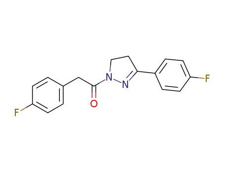 Molecular Structure of 926930-36-1 (Ethanone,
2-(4-fluorophenyl)-1-[3-(4-fluorophenyl)-4,5-dihydro-1H-pyrazol-1-yl]-)