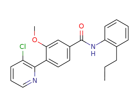 Molecular Structure of 849755-57-3 (Benzamide, 4-(3-chloro-2-pyridinyl)-3-methoxy-N-(2-propylphenyl)-)
