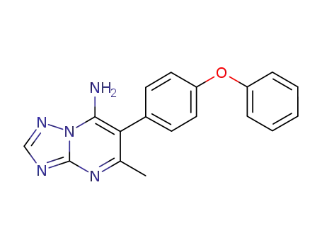 Molecular Structure of 922187-01-7 ([1,2,4]Triazolo[1,5-a]pyrimidin-7-amine, 5-methyl-6-(4-phenoxyphenyl)-)