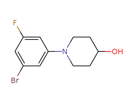 1-(3-Bromo-5-fluorophenyl)-4-piperidinol