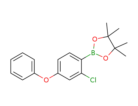 Molecular Structure of 1196395-83-1 (2-(2-chloro-4-phenoxy-phenyl)-4,4,5,5-tetramethyl-[1,3,2]dioxaborolane)