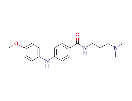 Molecular Structure of 600171-23-1 (Benzamide, N-[3-(dimethylamino)propyl]-4-[(4-methoxyphenyl)amino]-)