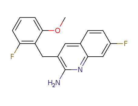 Molecular Structure of 927891-03-0 (2-Quinolinamine, 7-fluoro-3-[(2-fluoro-6-methoxyphenyl)methyl]-)