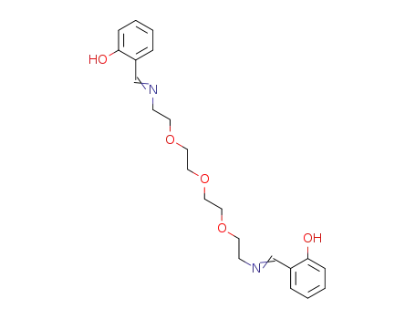Molecular Structure of 185414-37-3 (Phenol,
2,2'-(5,8,11-trioxa-2,14-diazapentadeca-1,14-diene-1,15-diyl)bis-)