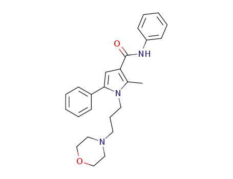 Molecular Structure of 883042-46-4 (1H-Pyrrole-3-carboxamide,
2-methyl-1-[3-(4-morpholinyl)propyl]-N,5-diphenyl-)