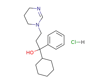Molecular Structure of 123579-64-6 (1-(3-Phenyl-3-cyclohexyl-3-hydroxy)propyl-1,4,5,6-tetrahydropyrimidine hydrochloride)