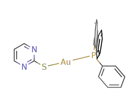 {Au(I)(1H-pyridimine-2-thionate)(triphenylphosphine)}