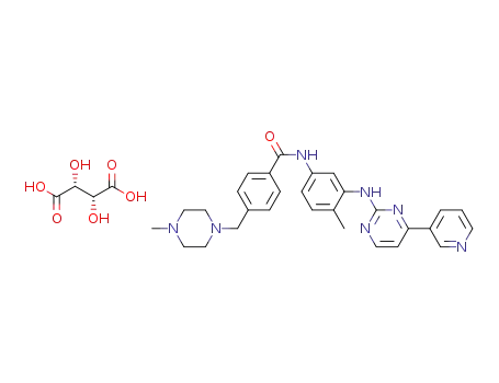 4-[(4-methyl-1-piperazinyl)methyl]-N-[4-methyl-3-[[4-(3-pyridinyl)-2-pyrimidinyl]amino]phenyl]-benzamide L-(+)-tartrate
