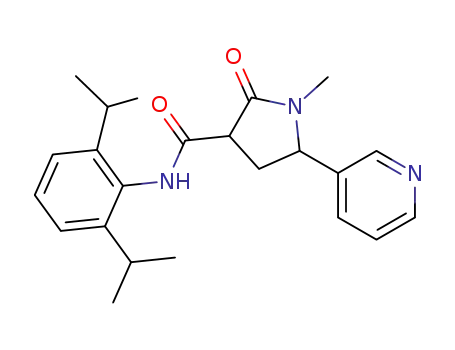 N-[2,6-bis(1-methylethyl)phenyl]-1-methyl-2-oxo-5-(3-pyridinyl)-3-pyrrolidinylcarboxamide
