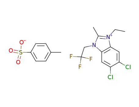 5,6-dichloro-1-ethyl-2-methyl-3-(2,2,2 trifluoroethyl)benzimidazolium p-toluenesulfonate
