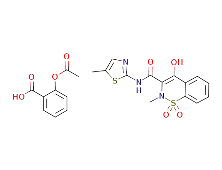 4-hydroxy-2-methyl-N-(5-methyl-2-thiazolyl)-2H-1,2-benzothiazine-3-carboxamide-1,1-dioxide acetylsalicylic acid (1:1)