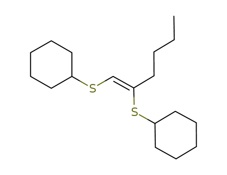 Molecular Structure of 1032739-13-1 ({[(Z)-1-butyl-2-(cyclohexylsulfanyl)ethenyl]sulfanyl}cyclohexane)