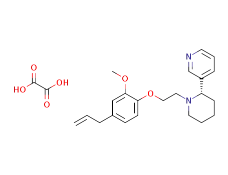 (S)-3-{1-[2-(4-allyl-2-methoxyphenoxy)ethyl]piperidin-2-yl}pyridine oxalate