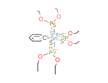 Molecular Structure of 152408-52-1 (PhSn(S<sub>2</sub>P(OEt)2)3)