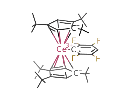 (1,3,4-tri-tert-butylcyclopentadienyl)2Ce(p-C<sub>6</sub>F<sub>4</sub>H)