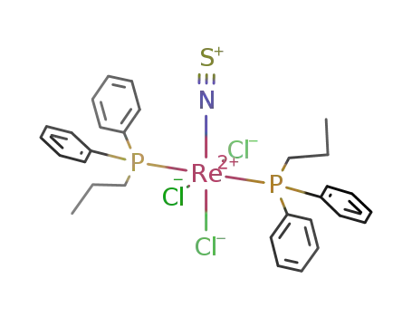 Molecular Structure of 57894-34-5 (trichlorobis(n-propyldiphenylphosphine)(thionitrosyl)rhenium)