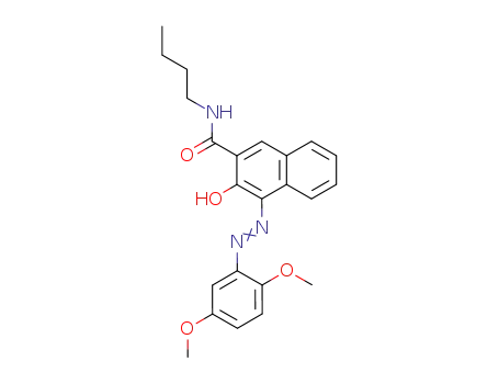 Molecular Structure of 10000-56-3 (N-butyl-4-[(2,5-dimethoxyphenyl)azo]-3-hydroxynaphthalene-2-carboxamide)