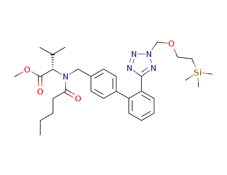 (2S)-methyl 3-methyl-2-[pentanoyl-[[4-[2-(2-(2-trimethylsilylethoxymethyl)-2H-tetrazol-5-yl)phenyl]phenyl]methyl]amino]butanoate