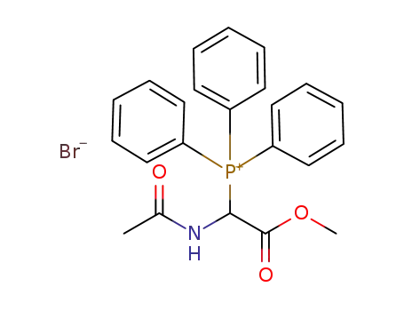 Molecular Structure of 1314805-21-4 (methyl N-acetyl-α-triphenylphosphoniumglycinate bromide)
