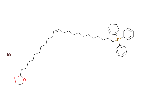 Molecular Structure of 113309-15-2 (cis-23-(dioxolan-2-yl)tricos-12-enyltriphenylphosphonium bromide)
