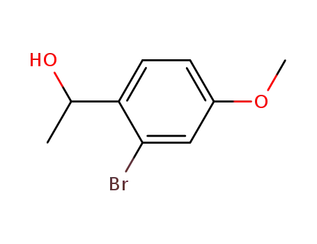 Molecular Structure of 89691-60-1 (Benzenemethanol, 2-bromo-4-methoxy-a-methyl-)