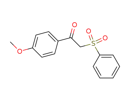 Molecular Structure of 27918-37-2 (Ethanone, 1-(4-methoxyphenyl)-2-(phenylsulfonyl)-)