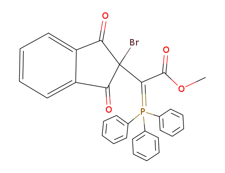 (2-Bromo-1,3-dioxo-indan-2-yl)-(triphenyl-λ<sup>5</sup>-phosphanylidene)-acetic acid methyl ester