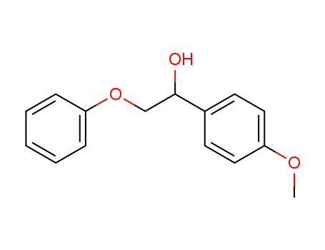 Molecular Structure of 29509-29-3 (1-(4-methoxyphenyl)-2-phenoxyethan-1-ol)