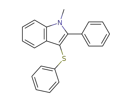 Molecular Structure of 82946-84-7 (1-methyl-2-phenyl-3-(phenylthio)-1H-indole)