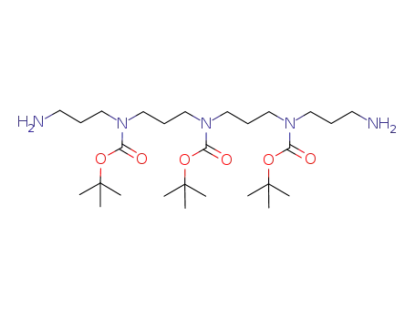 Molecular Structure of 475576-29-5 (tri-tert-butyl 1,9-bis-(3-aminopropyl)-1,5,9-triazanonane-1,5,9-tricarboxylate)