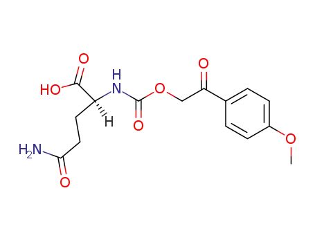Molecular Structure of 125219-08-1 ((S)-4-Carbamoyl-2-[2-(4-methoxy-phenyl)-2-oxo-ethoxycarbonylamino]-butyric acid)