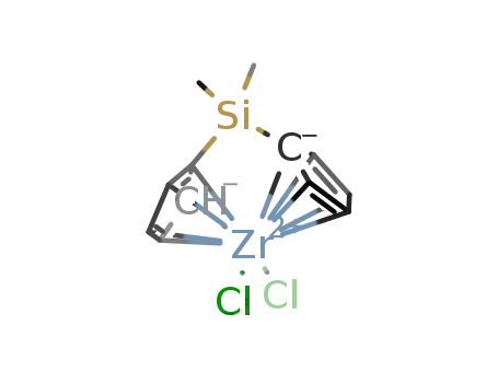 Molecular Structure of 86050-32-0 (Dimethylsilylbis(cyclopentadienyl)zirconium dichloride)