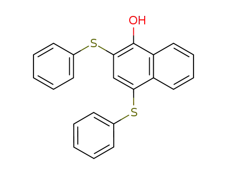 Molecular Structure of 103929-98-2 (2,4-bis(phenylthio)naphthalen-1-ol)