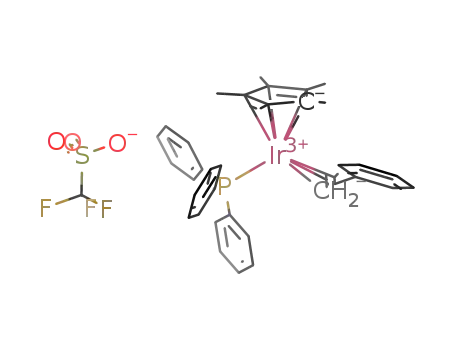 Molecular Structure of 260783-60-6 ([Cp*Ir(η3-CH2CHCHPh)(PPh3)]OTf)