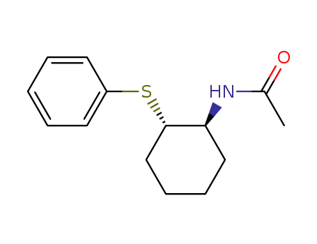 Molecular Structure of 74491-55-7 (Acetamide, N-[2-(phenylthio)cyclohexyl]-, trans-)