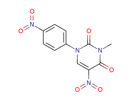 Molecular Structure of 108047-30-9 (3-methyl-5-nitro-1-(p-nitrophenyl)uracil)