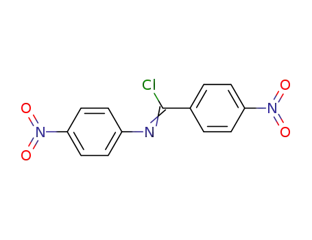 Molecular Structure of 58808-54-1 (Benzenecarboximidoyl chloride, 4-nitro-N-(4-nitrophenyl)-)