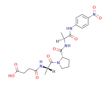 Molecular Structure of 72682-79-2 (L-Alaninamide,
N-(3-carboxy-1-oxopropyl)-L-alanyl-L-prolyl-N-(4-nitrophenyl)-)