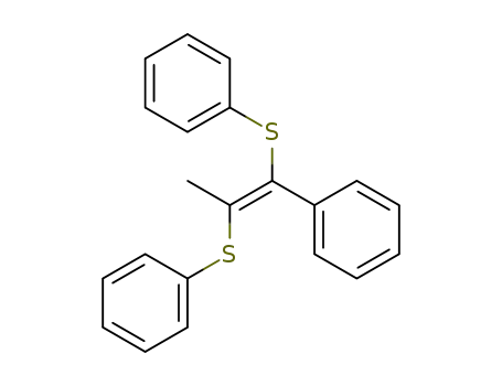 Benzene, 1,1'-[(1-methyl-2-phenyl-1,2-ethenediyl)bis(thio)]bis-, (E)-