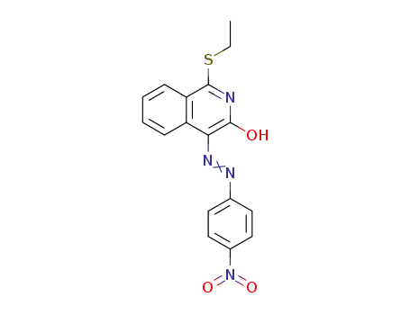 1-Ethylsulfanyl-4-(4-nitro-phenylazo)-isoquinolin-3-ol