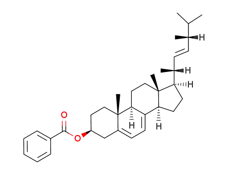 Molecular Structure of 5035-30-3 ((3β,22E)-ergosta-5,7,22-trien-3-ol benzoate)